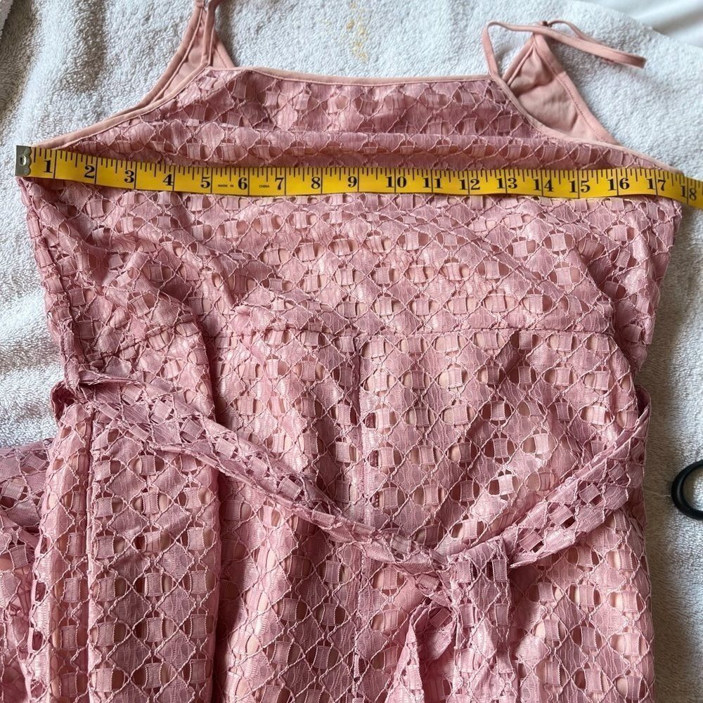 LINE & DOT Sleeveless Belted Pink Jumpsuit.Sz S,M - Picture 13 of 14